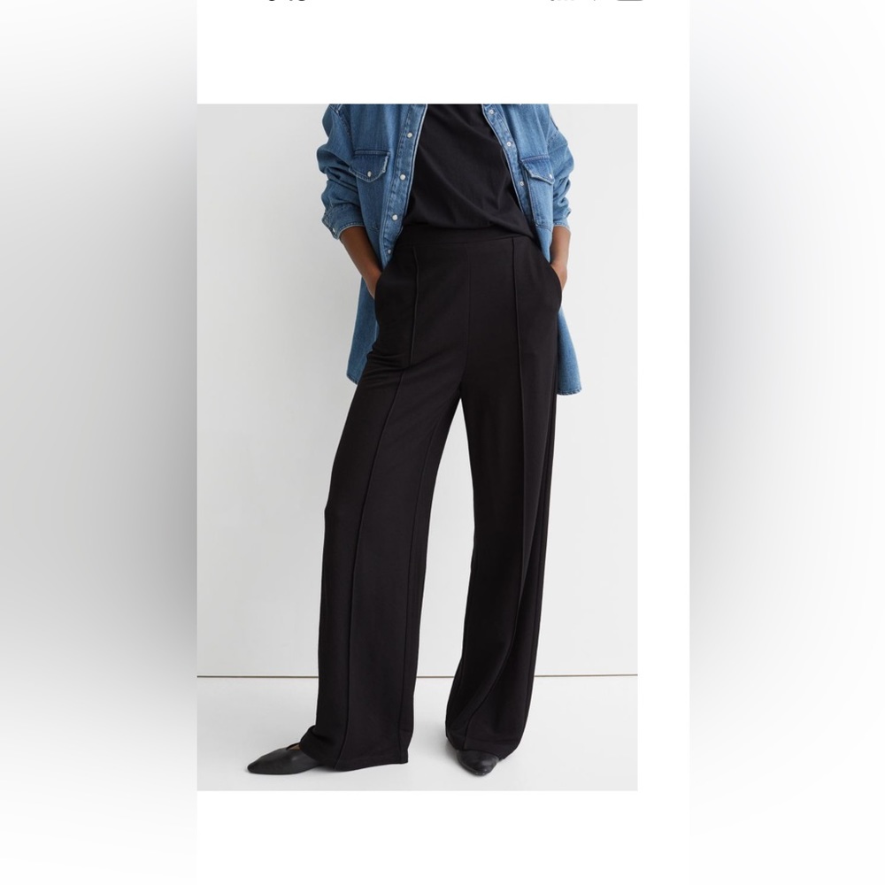 H&M Wide-leg Twill Pants
